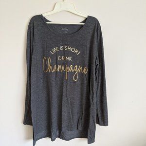 Apt 9 Life is short Drink Champagne Shirt